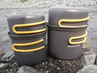 【賢いスタッキング例】ストーブもカトラリーも燃料もコンパクトに収納できる