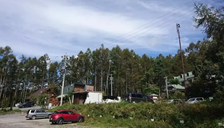 美濃戸口・駐車場
