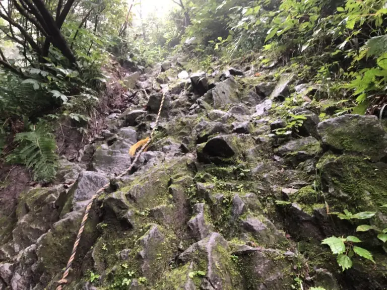 大山ユートピアルートの岩場