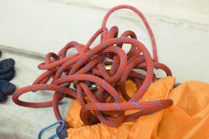 8mm 30m ロープとスリング