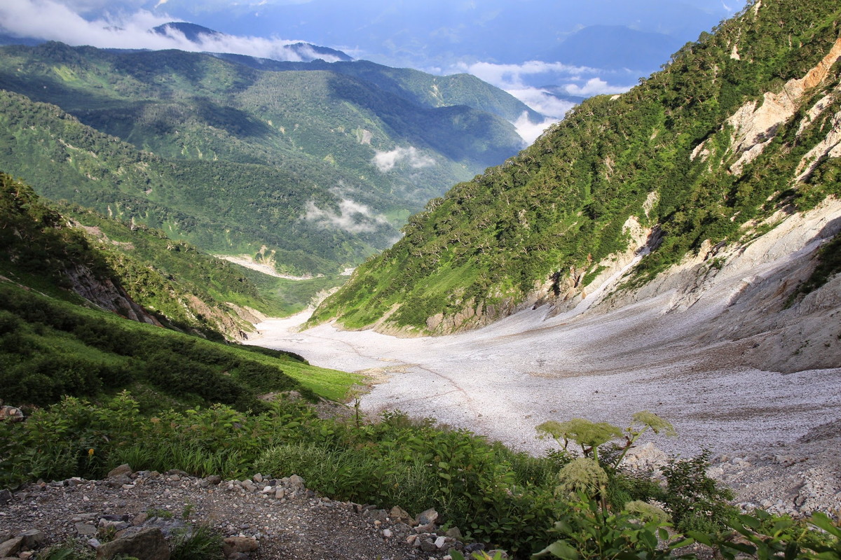 白馬岳登山の最もポピュラーな登山コース-猿倉登山口より大雪渓の難易度