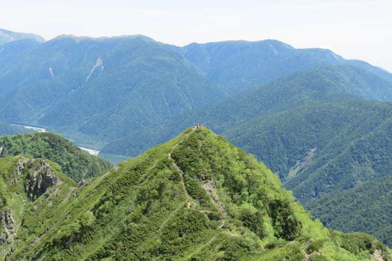 霞沢岳への登山道