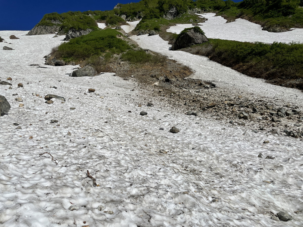 白馬大雪渓を歩く際の注意点