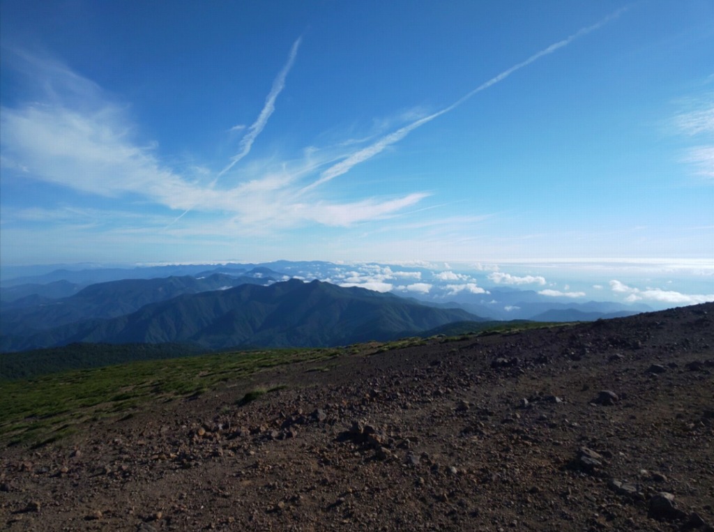 熊野岳から望む蔵王連峰