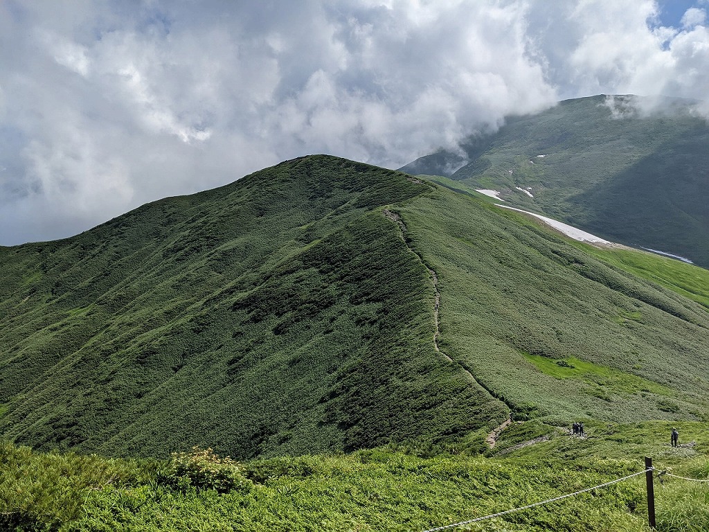 月山　姥沢コースの登山道