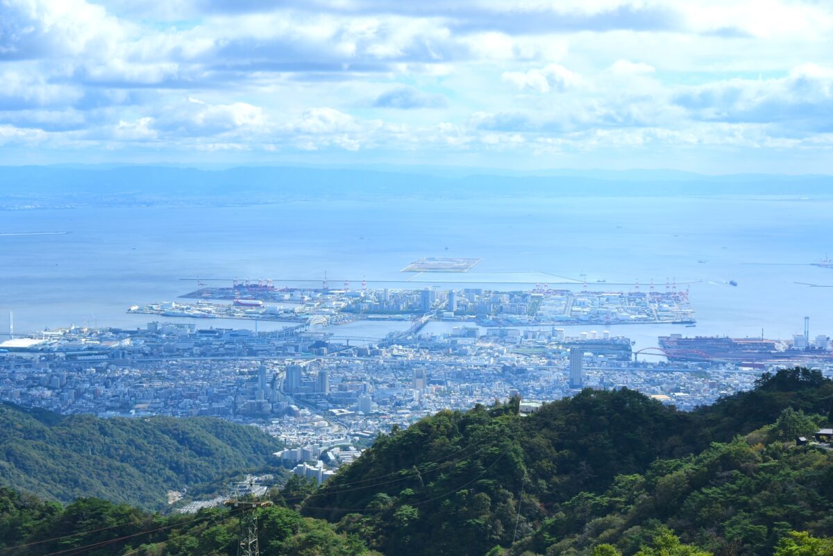 六甲山からの眺望　登山　温泉